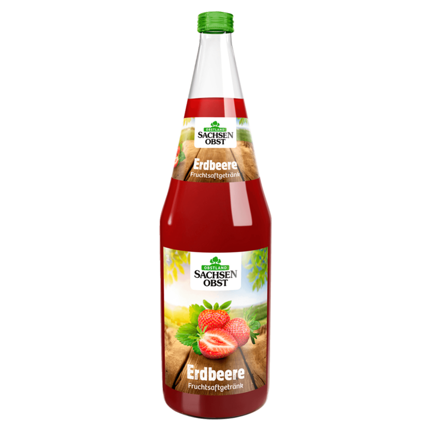 Obstland Sachsen Obst Fruchtsaftgetränk Erdbeere 1l